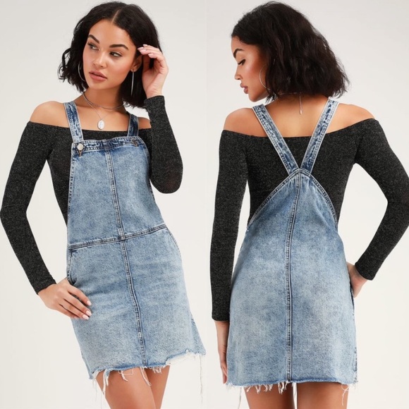 Blank NYC Blow the Bag Skirtall Overalls Dress 28